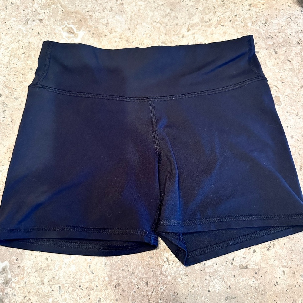 Girls All in Motion Tumble Shorts Black Size Medium